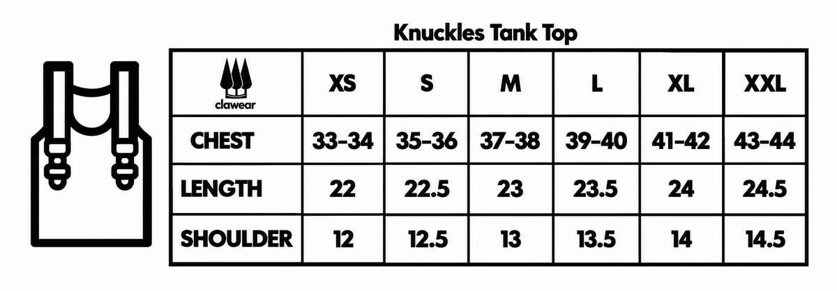 Product size chart