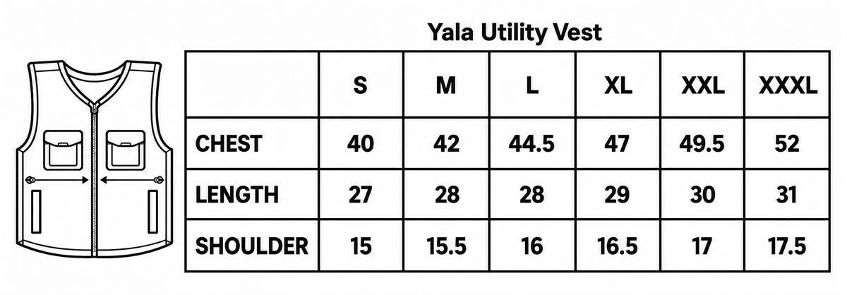 Product size chart