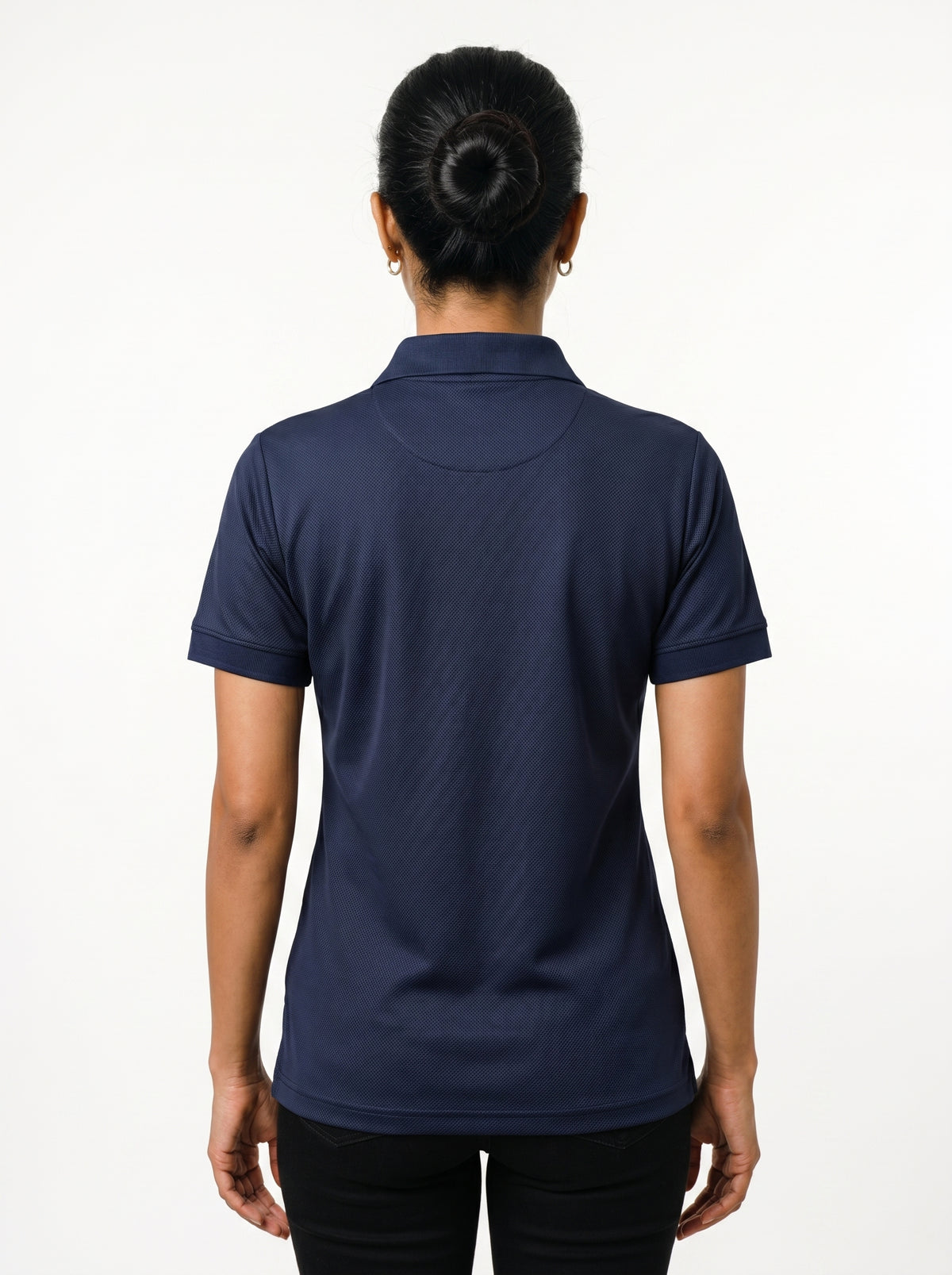 Hanthana Unisex Polo Neck T-Shirt - Navy Blue