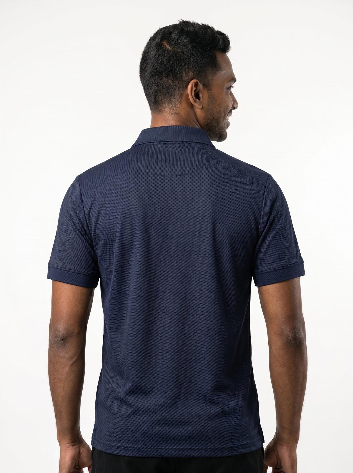 Hanthana Unisex Polo Neck T-Shirt - Navy Blue