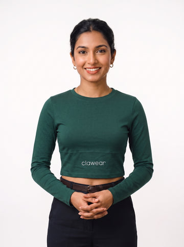 Wilpattu Full Sleeves Crop Top