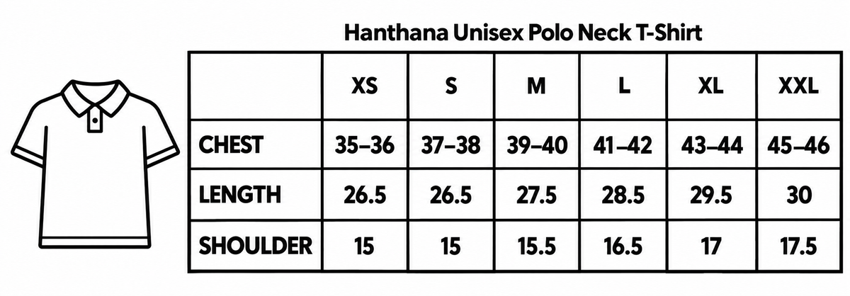Product size chart